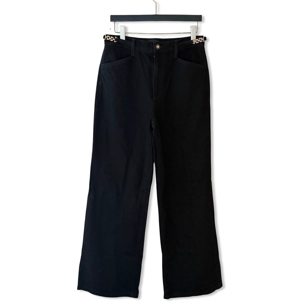 Favorite Daughter The Fancy Black Flare Jeans wide leg denim pants NWT 31 - Picture 11 of 16